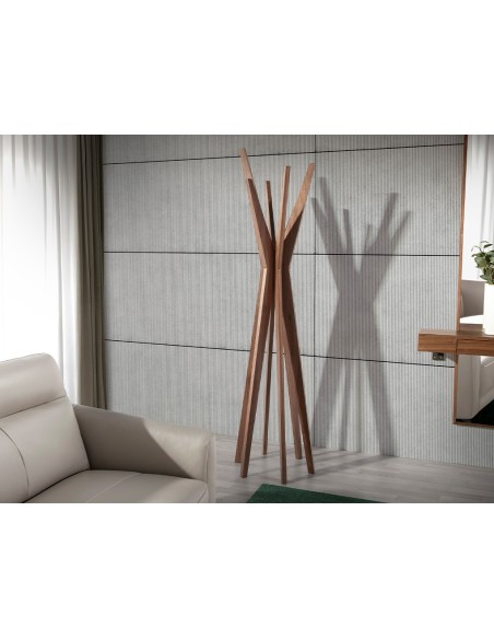 Perchero madera nogal