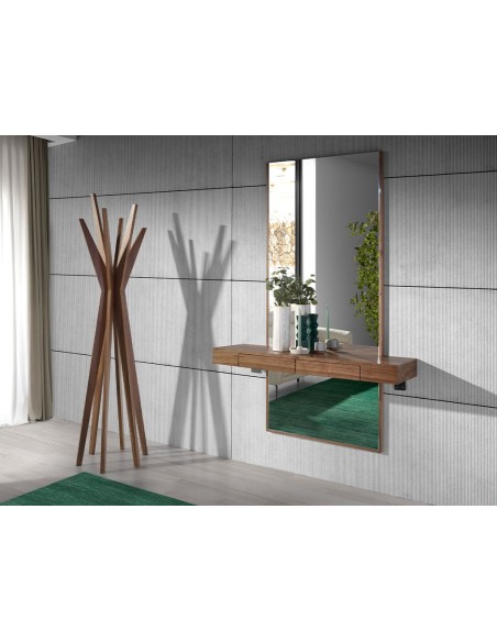 Perchero madera nogal