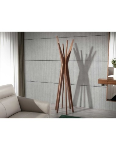 Perchero madera nogal