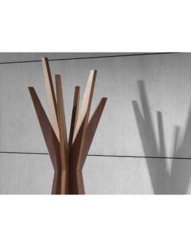 Perchero madera nogal