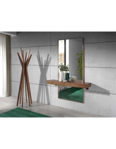 Perchero madera nogal