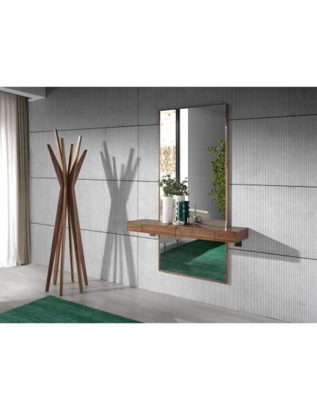 Perchero madera nogal