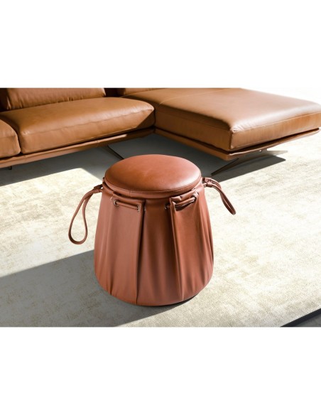 Puff piel naranja caldera