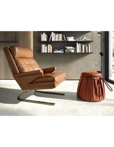 Puff piel naranja caldera