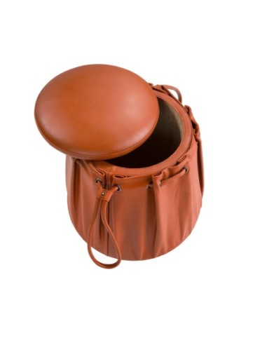 Puff piel naranja caldera