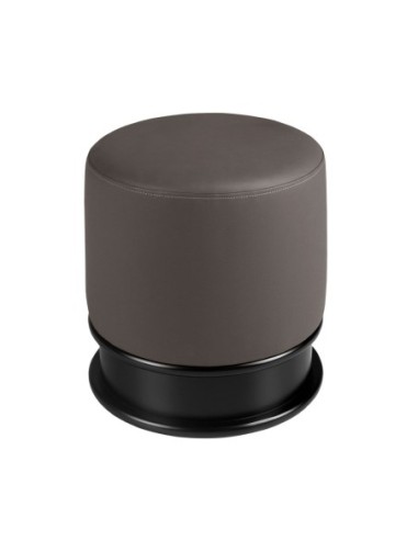 Puff polipiel gris oscuro