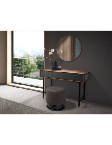 Puff polipiel gris oscuro