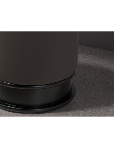 Puff polipiel gris oscuro