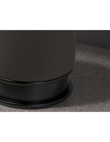 Puff polipiel gris oscuro