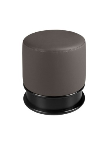 Puff polipiel gris oscuro