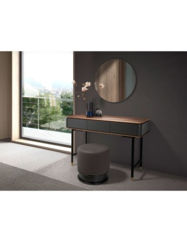 Puff polipiel gris oscuro