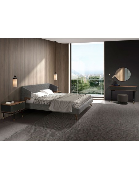 Puff polipiel gris oscuro