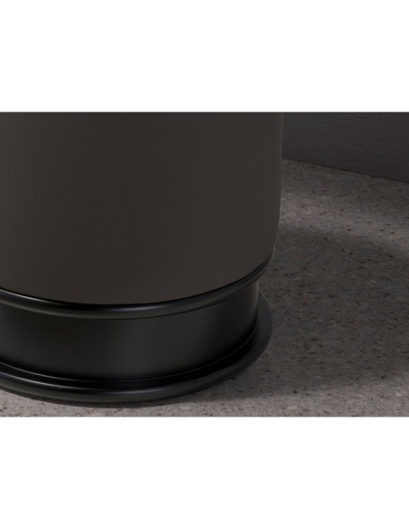 Puff polipiel gris oscuro