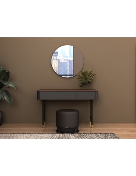 Puff polipiel gris oscuro