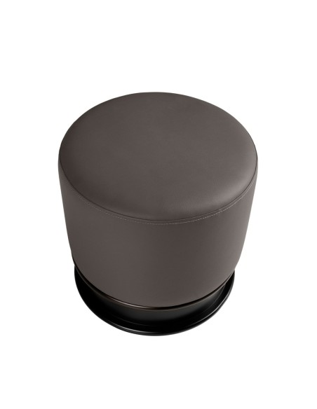 Puff polipiel gris oscuro