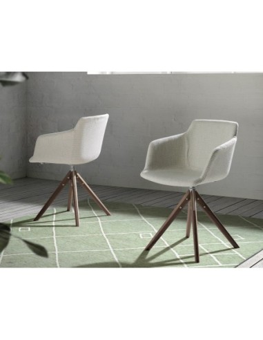 Silla giratoria tela beige