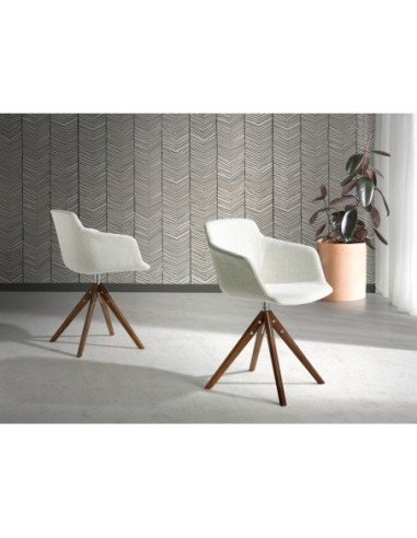 Silla giratoria tela beige