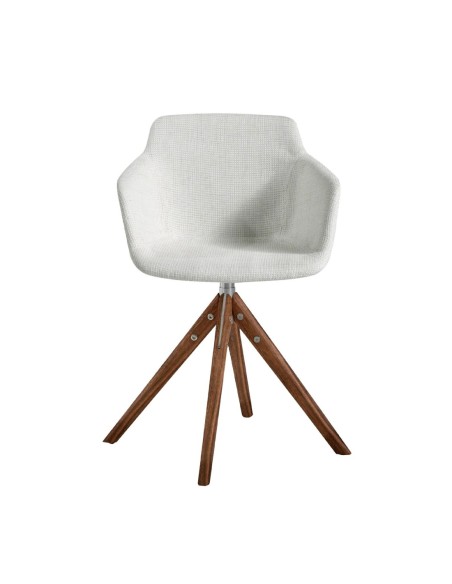 Silla giratoria tela beige