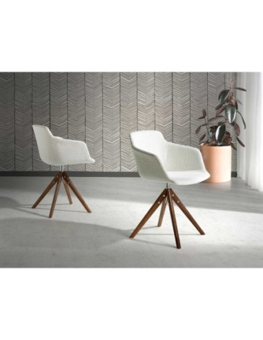 Silla giratoria tela beige