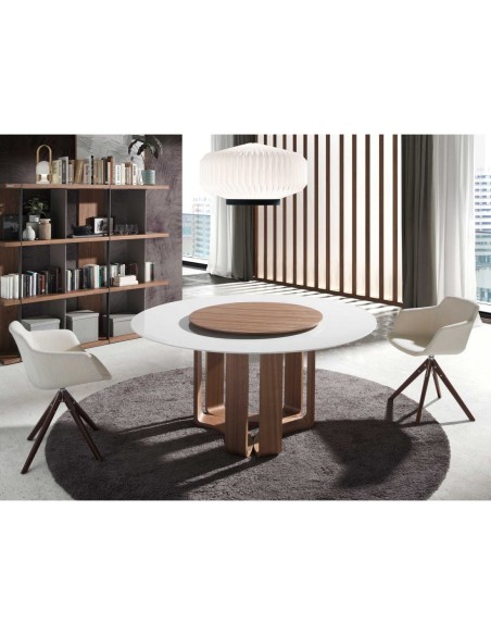 Silla giratoria tela beige