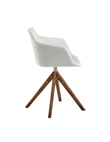 Silla giratoria tela beige