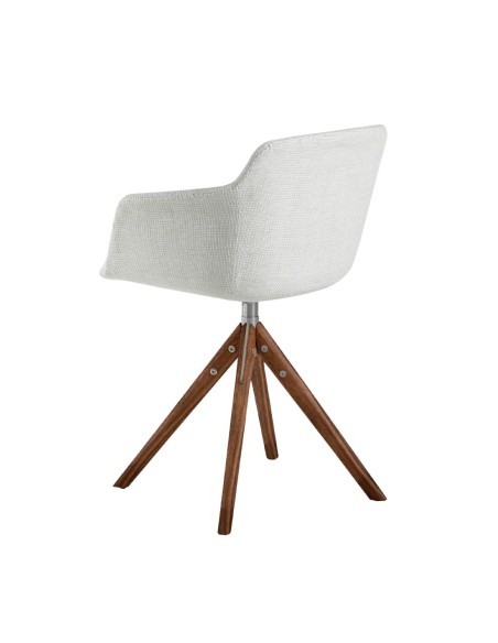Silla giratoria tela beige