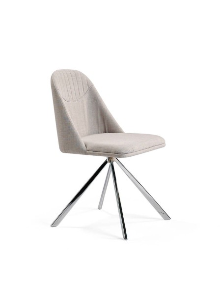 Silla giratoria tela gris