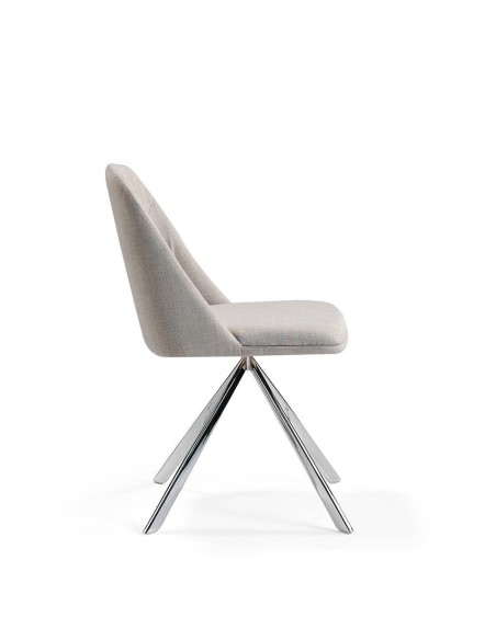 Silla giratoria tela gris