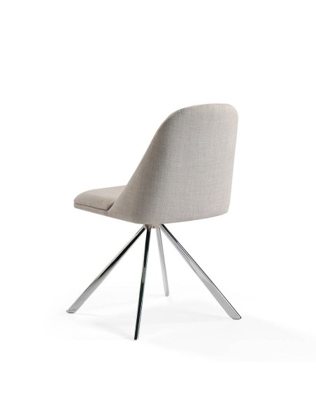 Silla giratoria tela gris