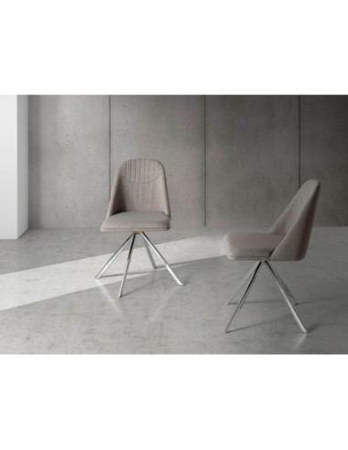 Silla giratoria tela gris
