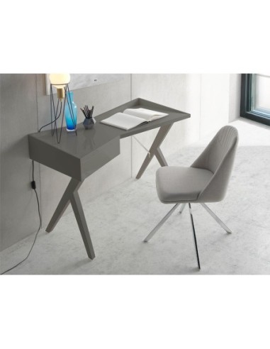Silla giratoria tela gris