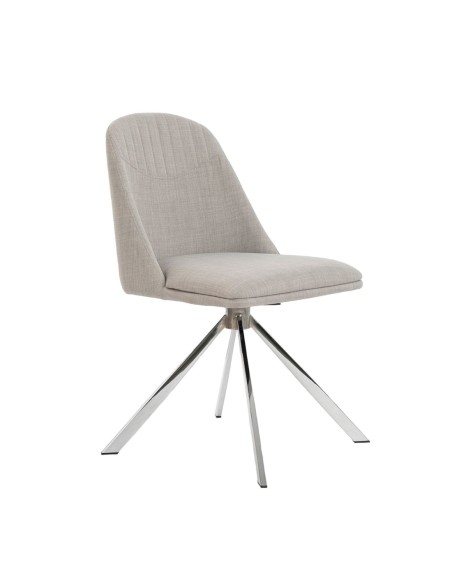 Silla giratoria tela gris
