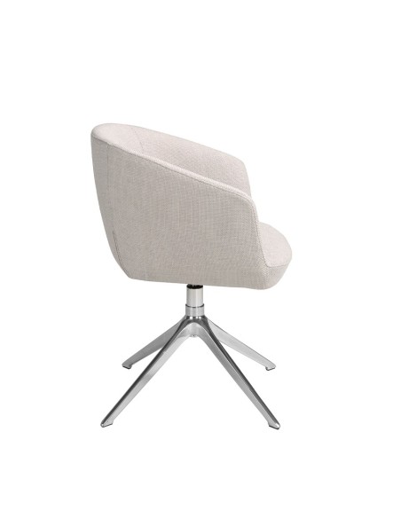 Silla giratoria tela gris claro