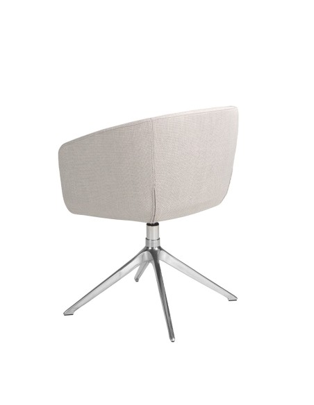 Silla giratoria tela gris claro