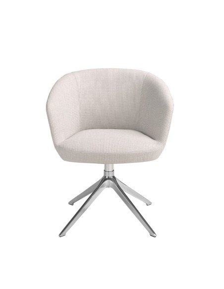 Silla giratoria tela gris claro