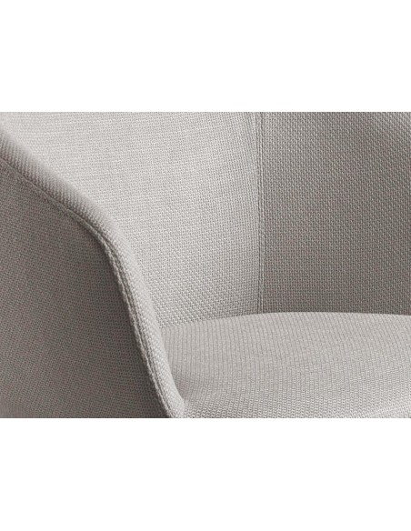 Silla giratoria tela gris claro