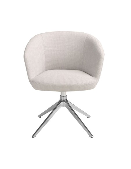 Silla giratoria tela gris claro