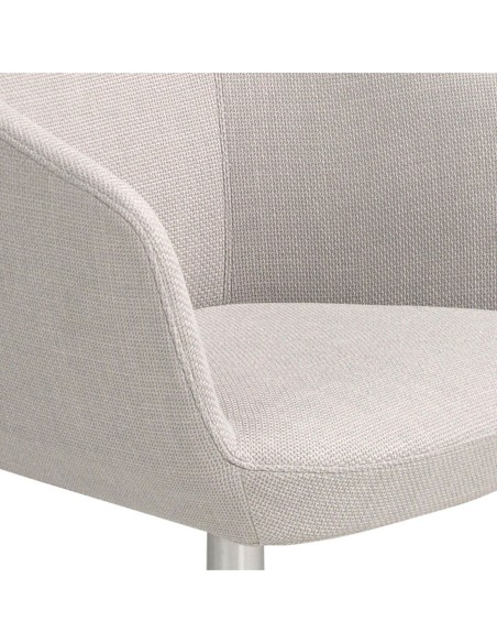 Silla giratoria tela gris claro