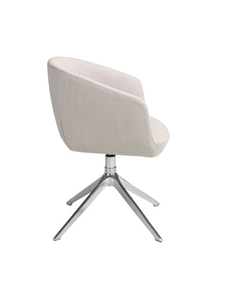 Silla giratoria tela gris claro