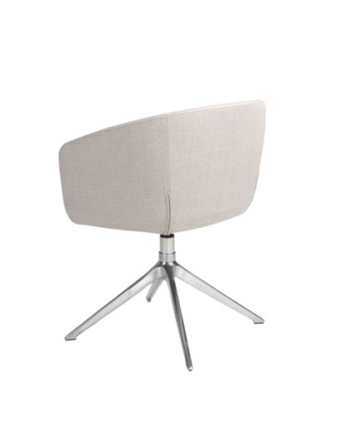 Silla giratoria tela gris claro