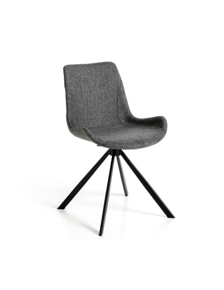 Silla giratoria tela gris oscuro