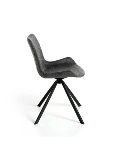 Silla giratoria tela gris oscuro
