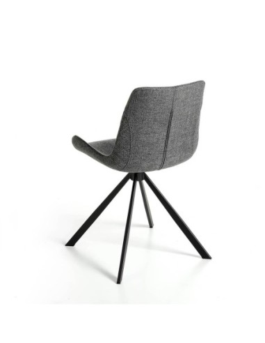 Silla giratoria tela gris oscuro