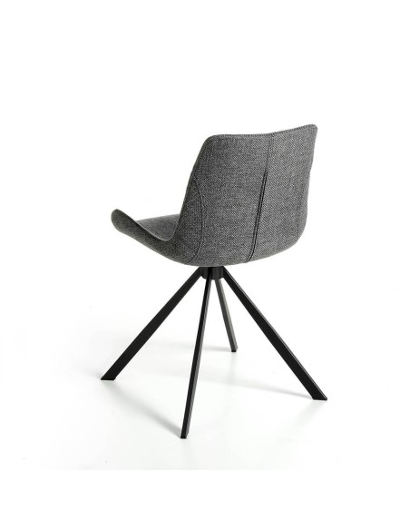 Silla giratoria tela gris oscuro