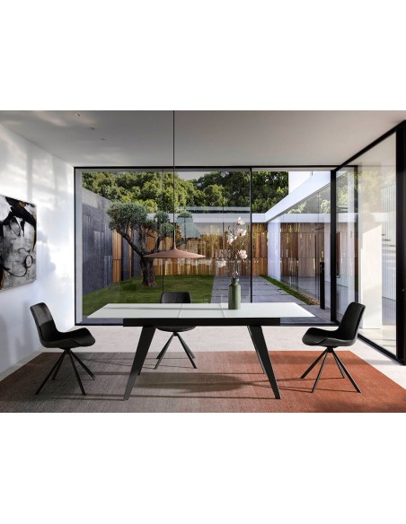 Silla giratoria tela gris oscuro