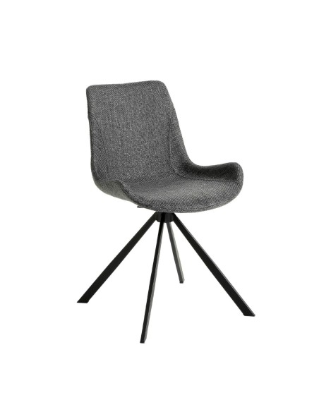 Silla giratoria tela gris oscuro