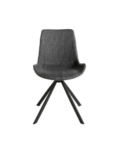 Silla giratoria tela gris oscuro