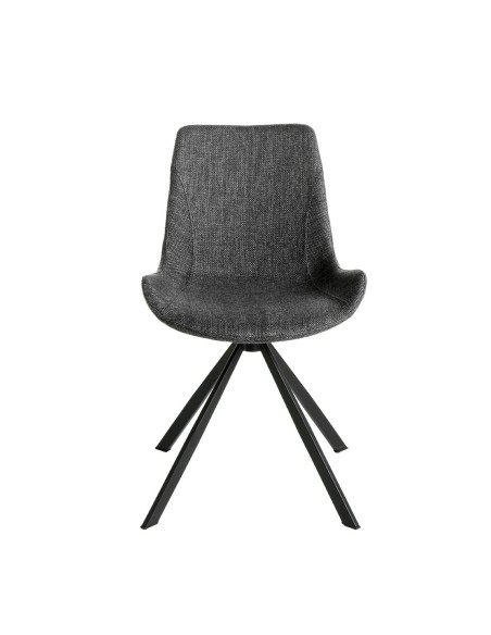 Silla giratoria tela gris oscuro