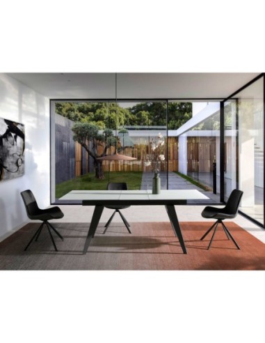 Silla giratoria tela gris oscuro