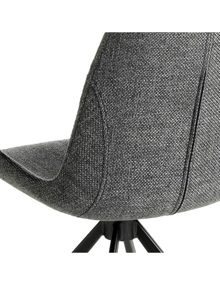 Silla giratoria tela gris oscuro